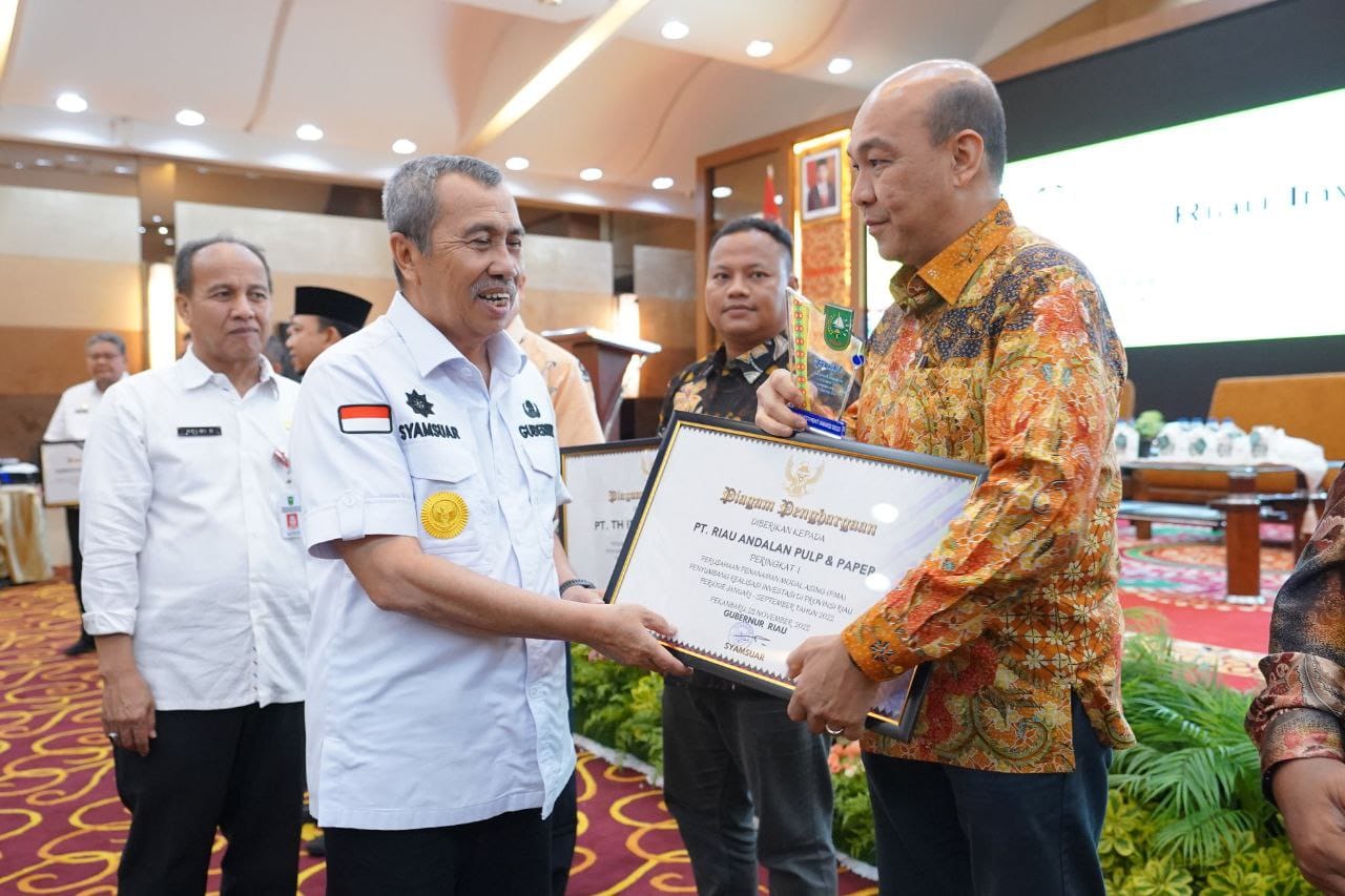 PT RAPP Raih Penghargaan Riau Investment Award 2022