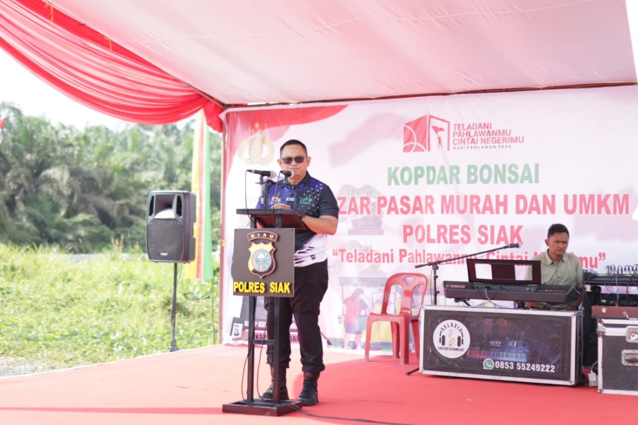 Kopdar Bonsai Polres Siak dan Bazar Pasar Murah UMKM Meriahkan Hari Pahlawan