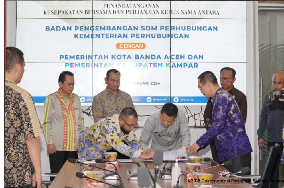 Pemkab Kampar Teken MoU Upaya Pemenuhan SDM Bidang Perhubungan Darat